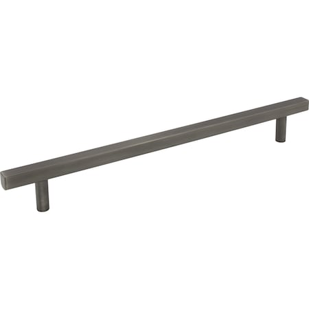 Jeffrey Alexander 12" Center-to-Center Brushed Pewter Square Dominique Appliance Handle 845-12BNBDL